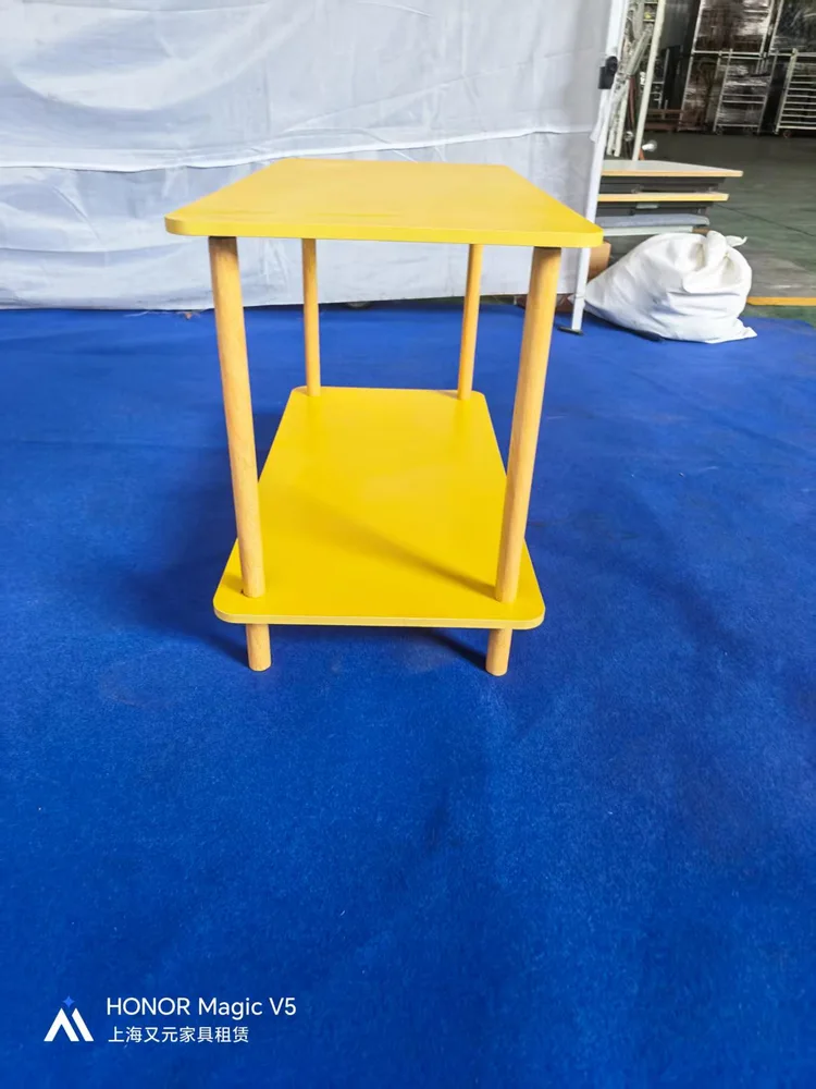 双层黄色茶几产品图2