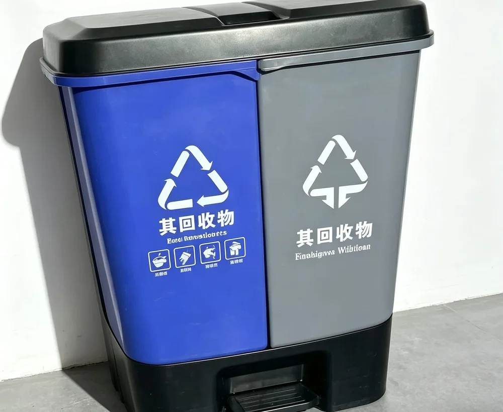 干湿分离垃圾桶